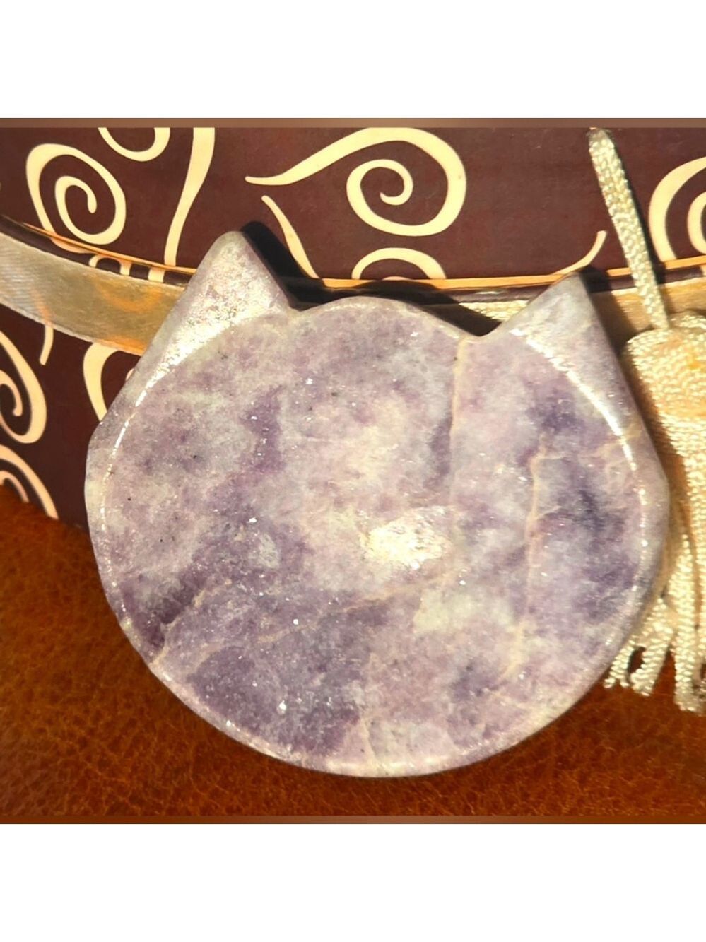 Lepidolite Cat Jewelry Dish